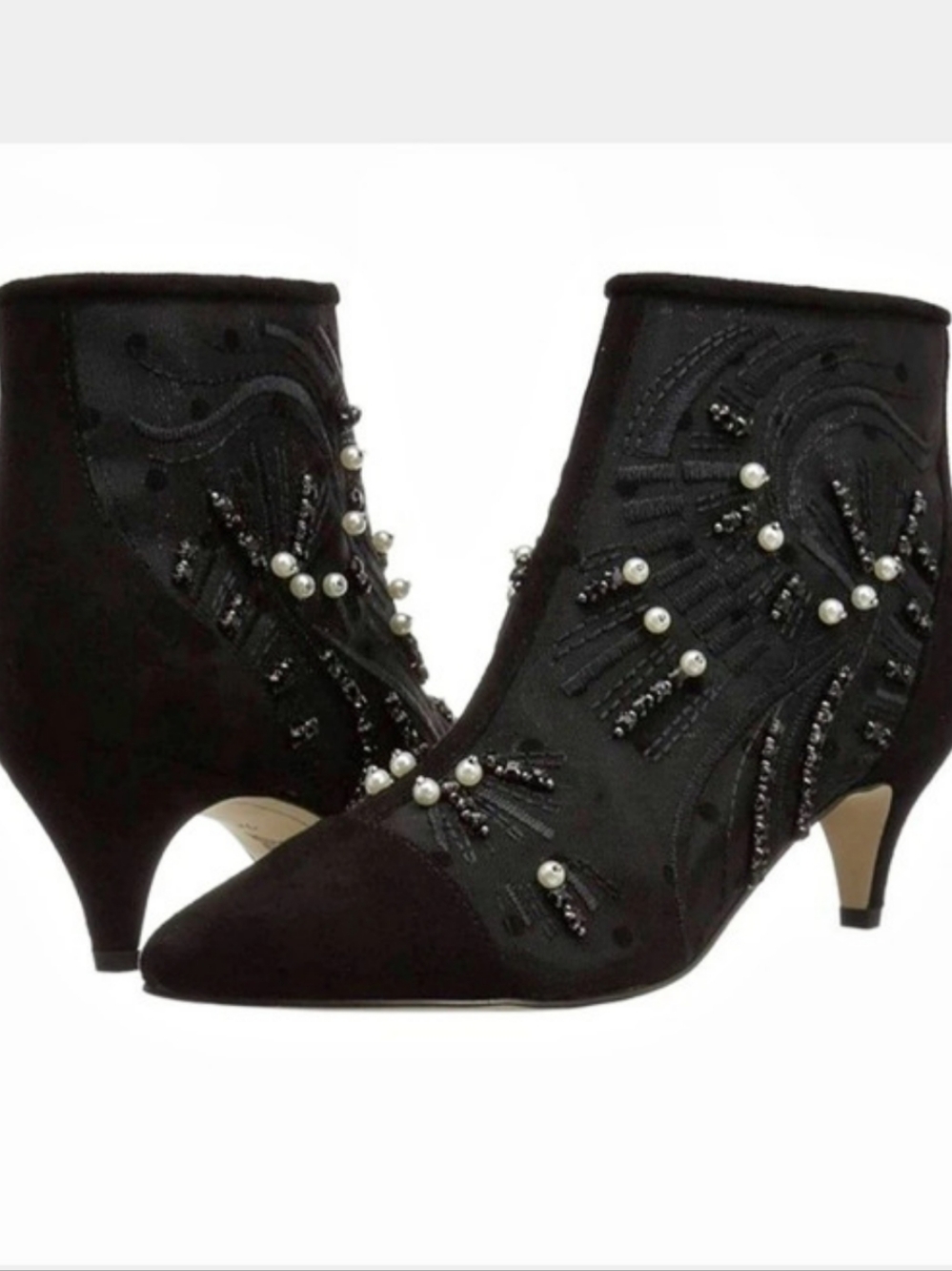 Sam Edelman Kami Black Embellished Ankle Boots US 5.5 New In Box